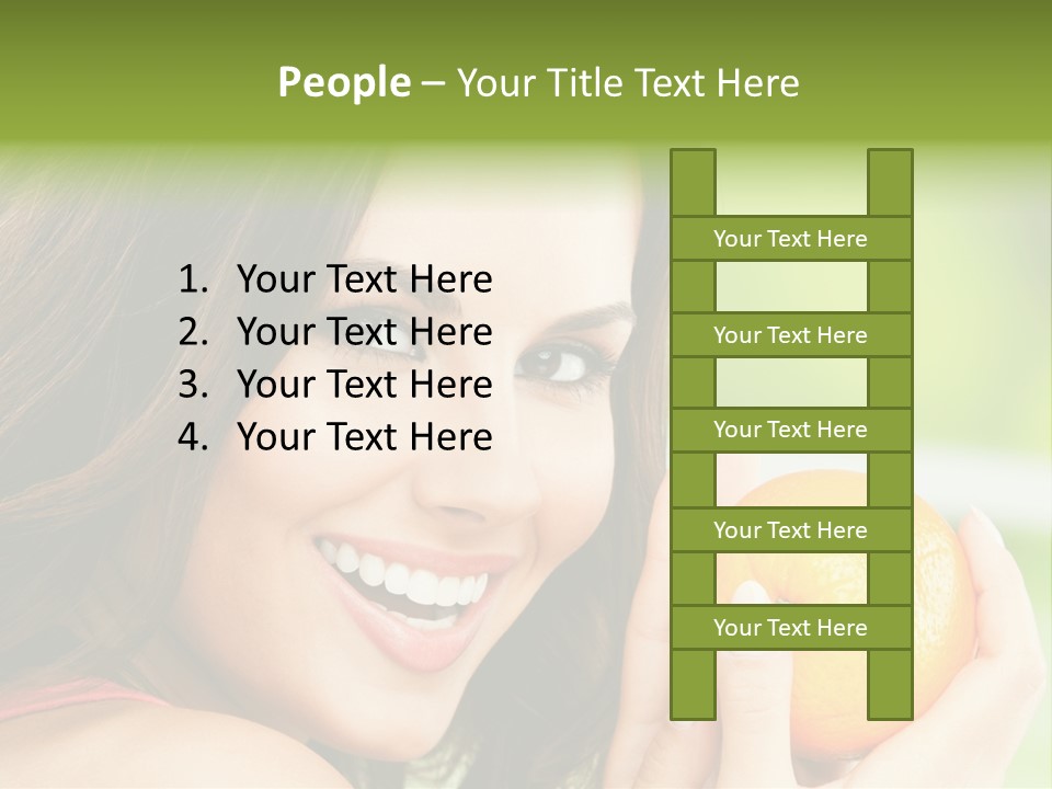 Caucasian One Portrait PowerPoint Template