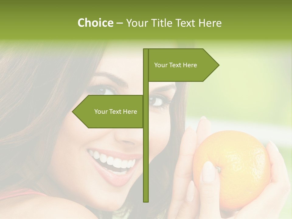 Caucasian One Portrait PowerPoint Template