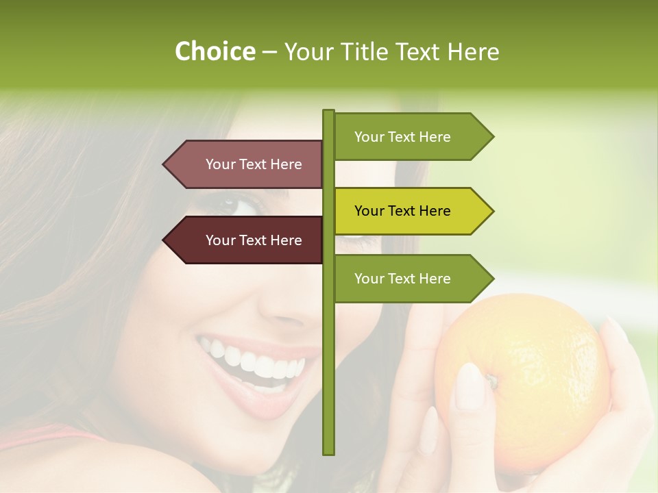 Caucasian One Portrait PowerPoint Template