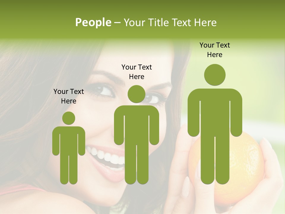 Caucasian One Portrait PowerPoint Template