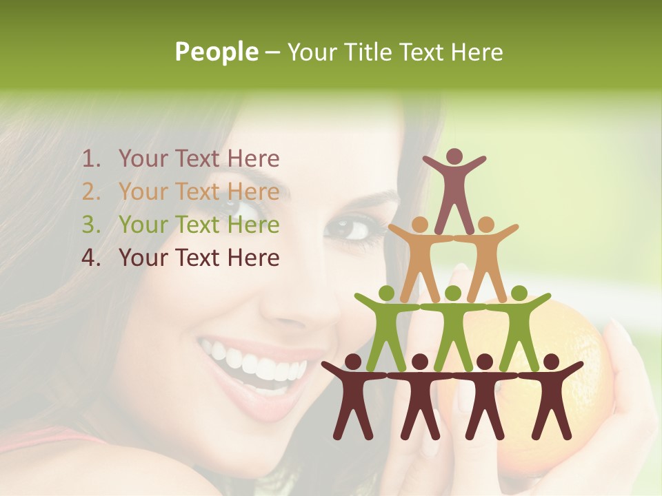 Caucasian One Portrait PowerPoint Template