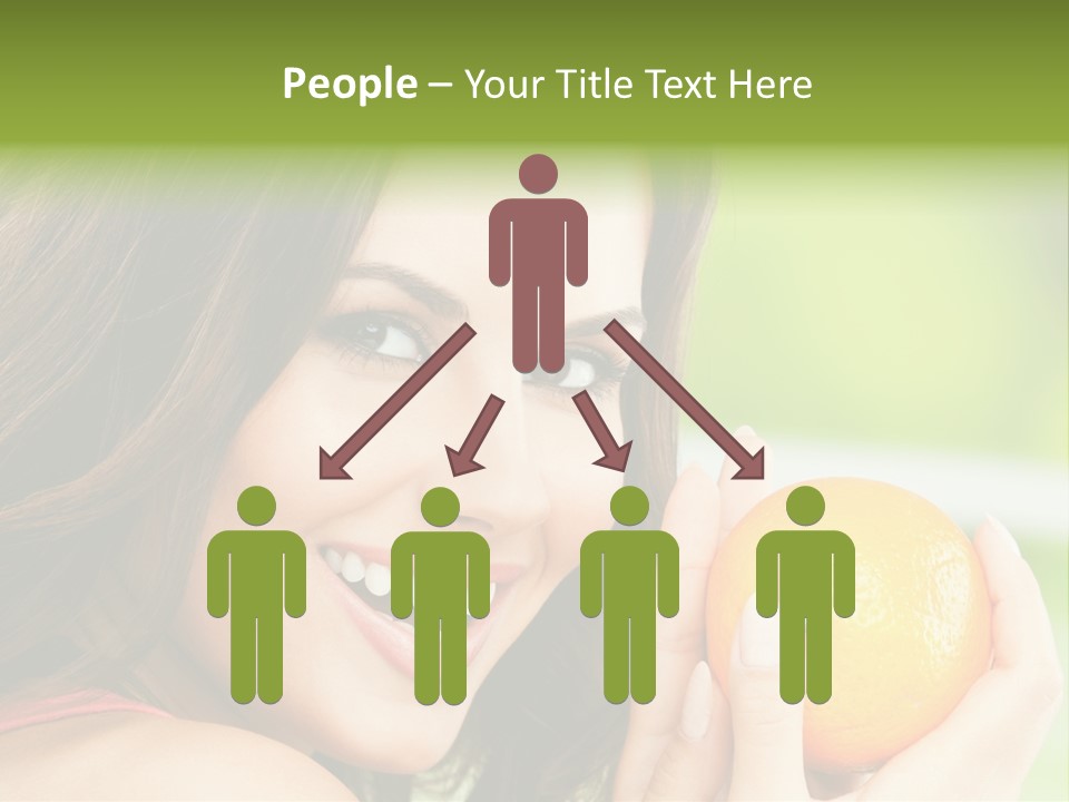 Caucasian One Portrait PowerPoint Template