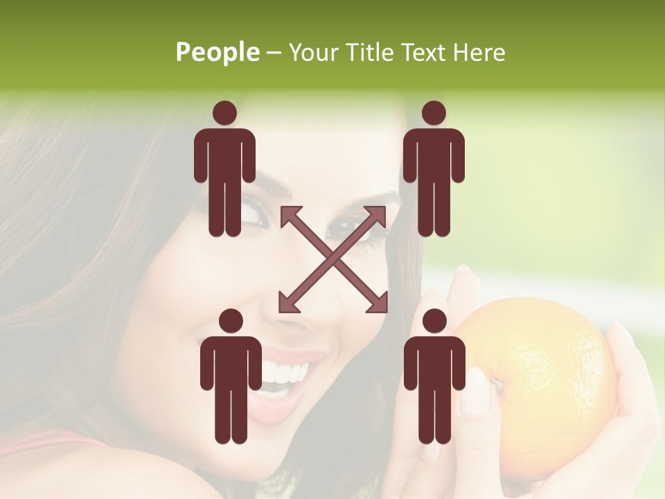 Caucasian One Portrait PowerPoint Template