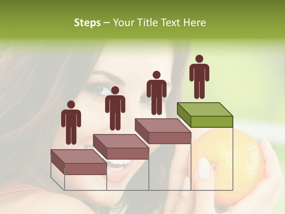 Caucasian One Portrait PowerPoint Template