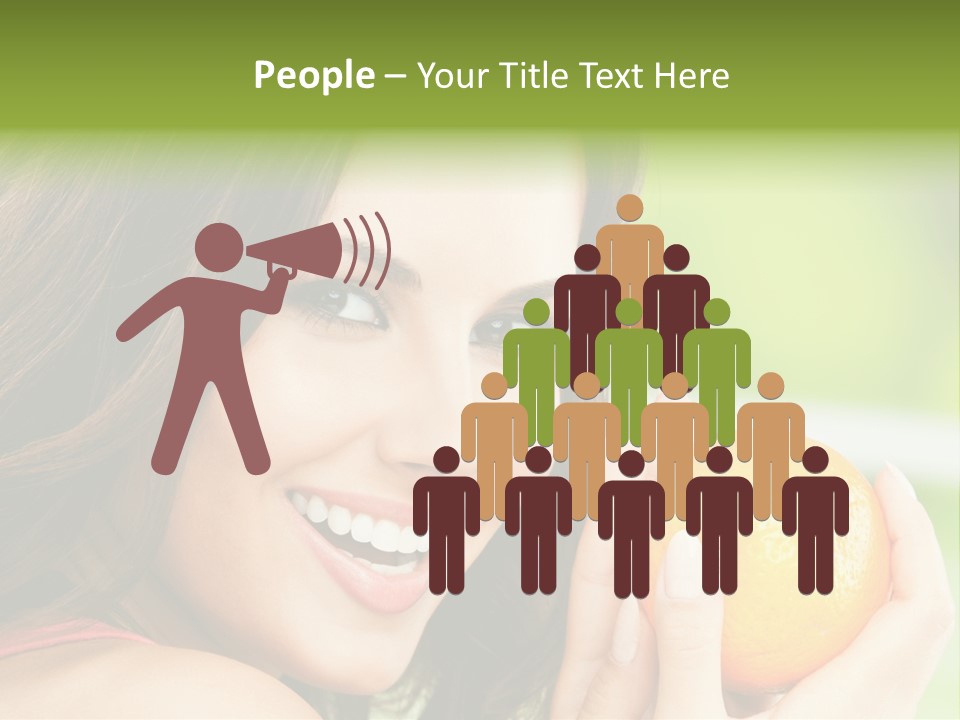 Caucasian One Portrait PowerPoint Template