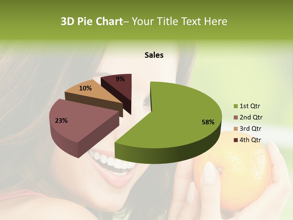 Caucasian One Portrait PowerPoint Template