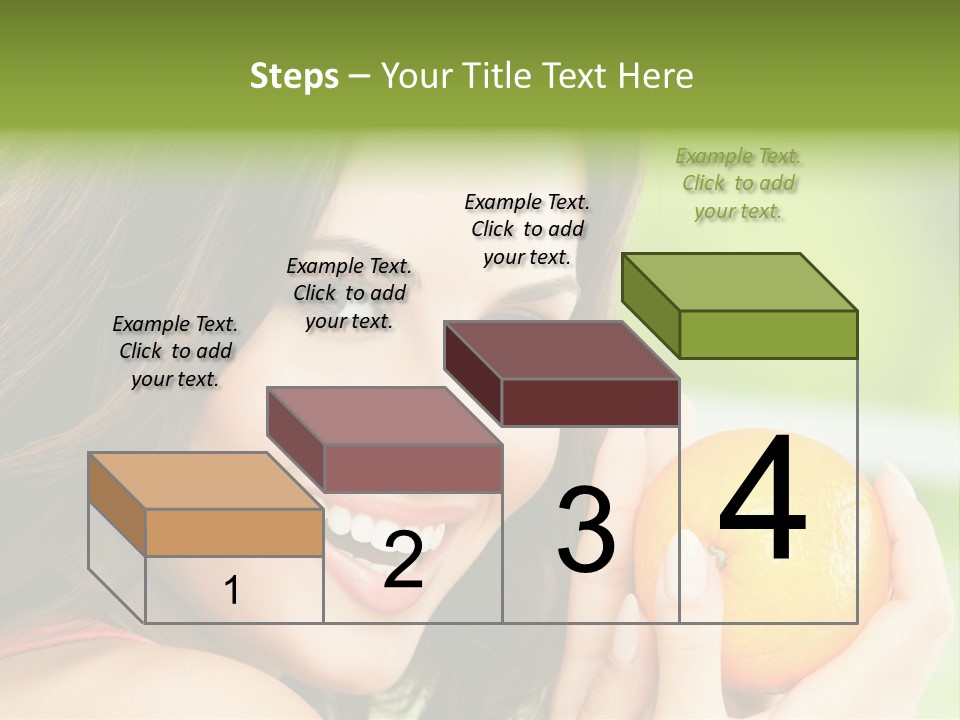 Caucasian One Portrait PowerPoint Template