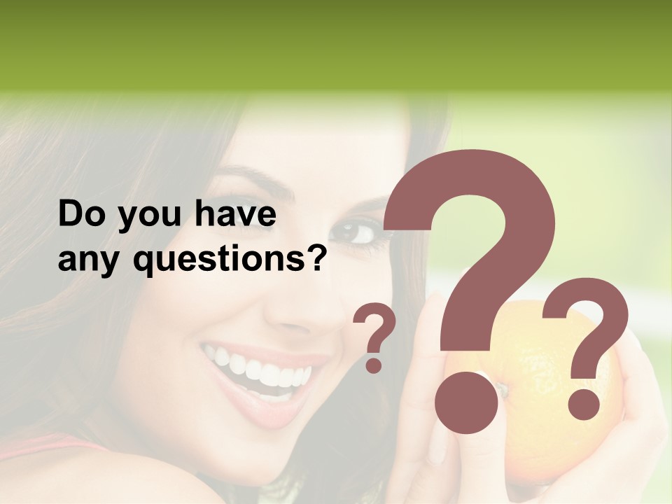 Caucasian One Portrait PowerPoint Template