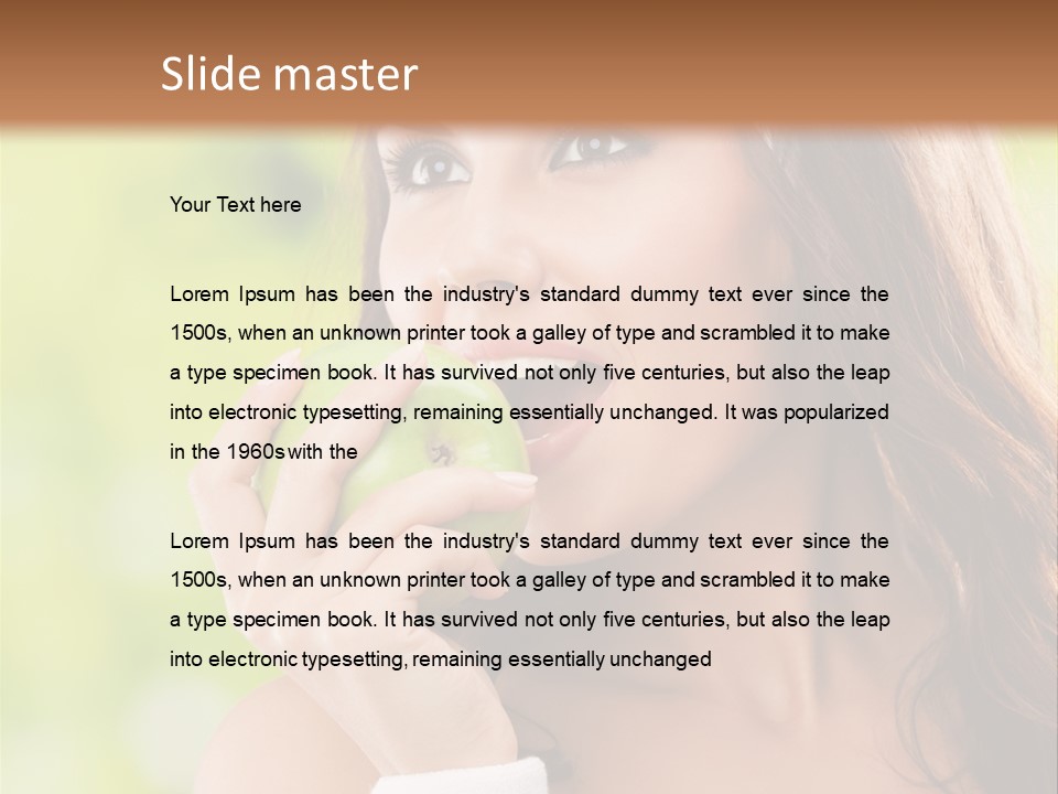 Smiling Healthy Female PowerPoint Template