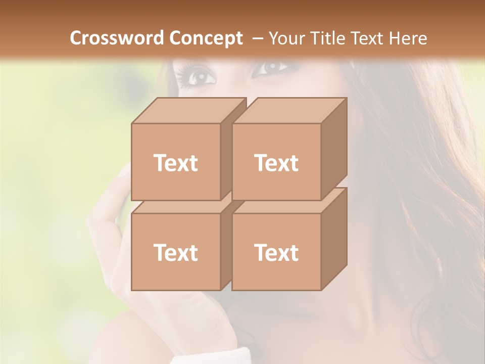 Smiling Healthy Female PowerPoint Template