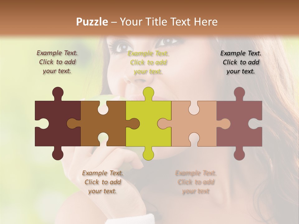 Smiling Healthy Female PowerPoint Template