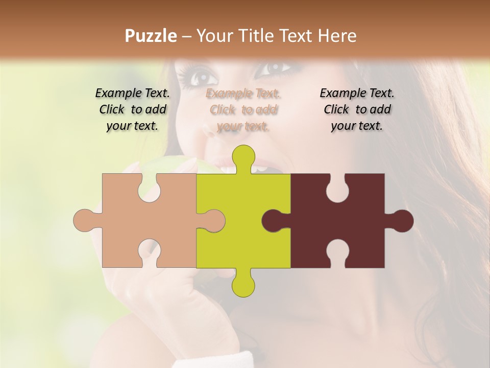 Smiling Healthy Female PowerPoint Template