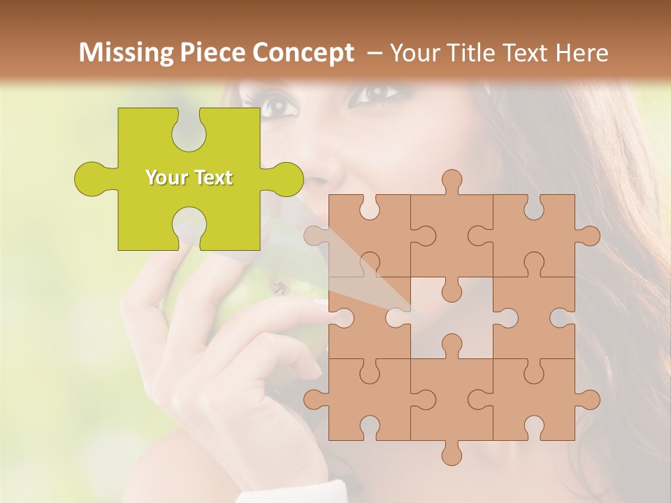 Smiling Healthy Female PowerPoint Template