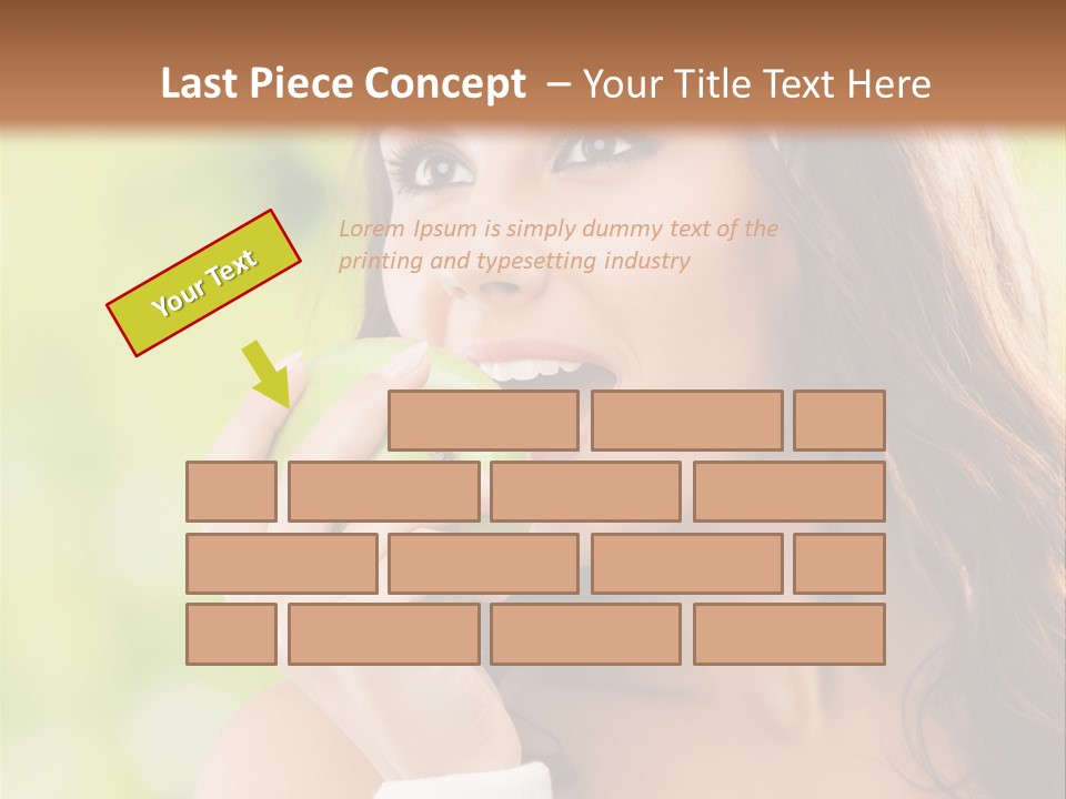 Smiling Healthy Female PowerPoint Template