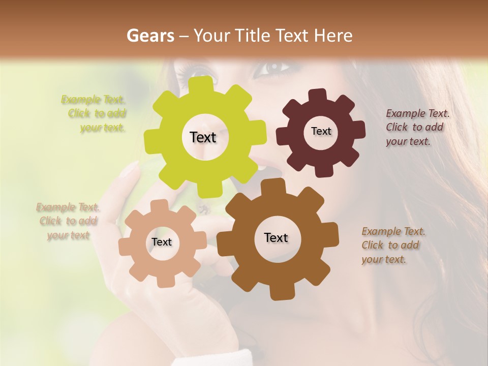 Smiling Healthy Female PowerPoint Template