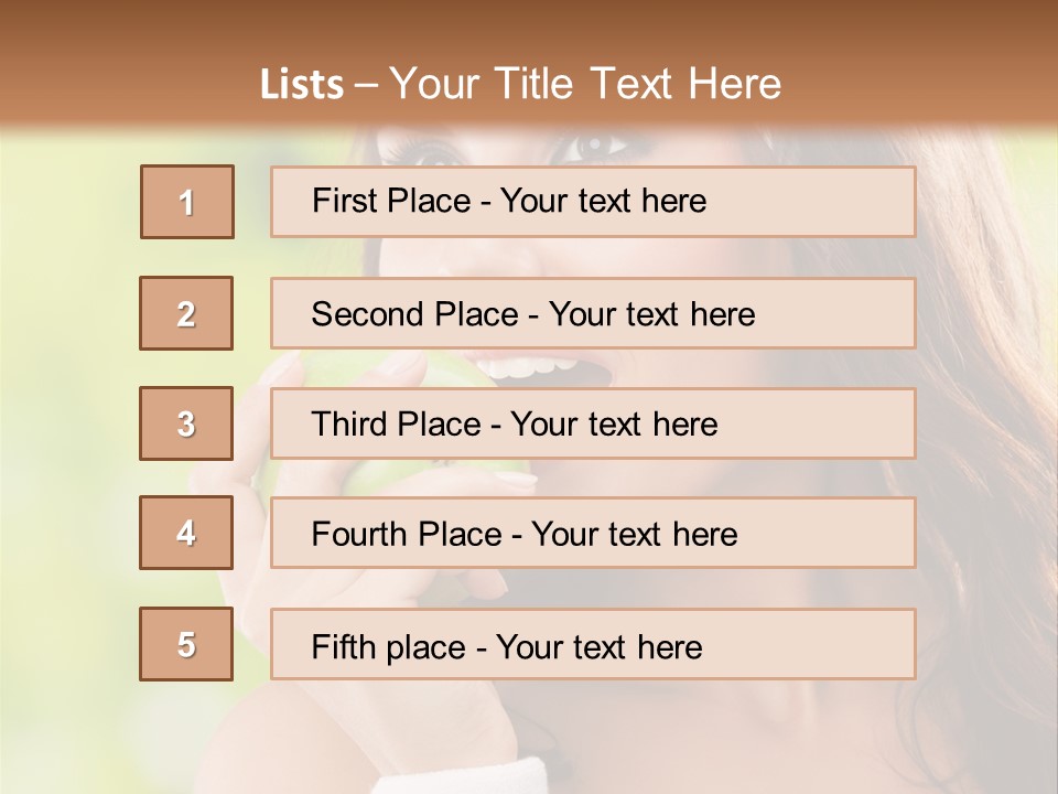 Smiling Healthy Female PowerPoint Template