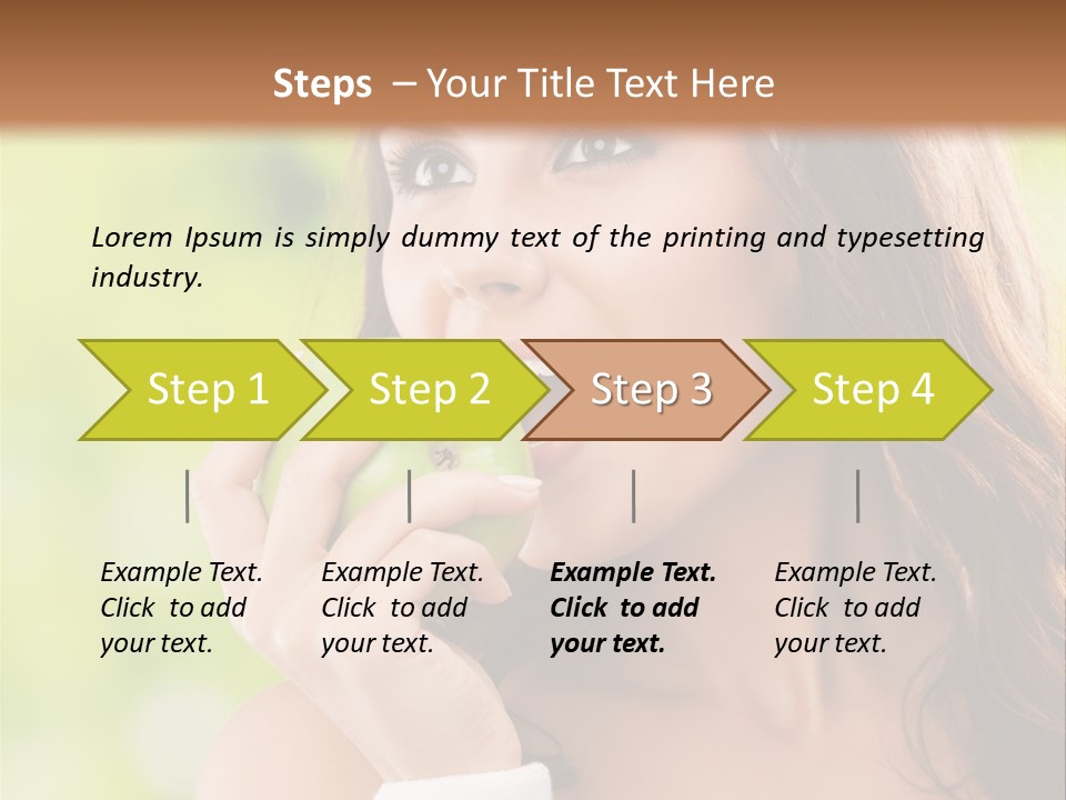 Smiling Healthy Female PowerPoint Template