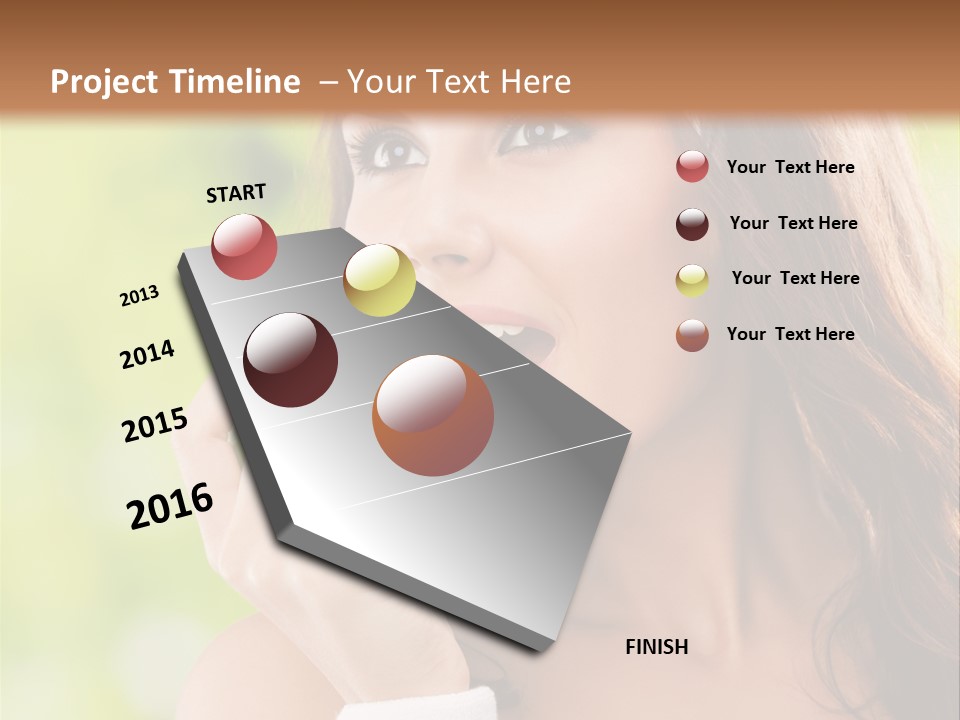 Smiling Healthy Female PowerPoint Template