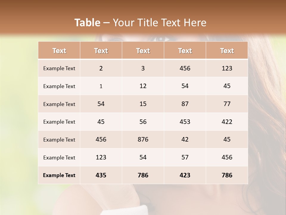Smiling Healthy Female PowerPoint Template