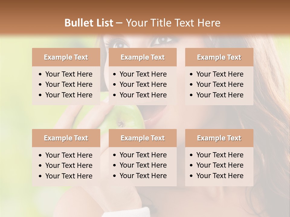 Smiling Healthy Female PowerPoint Template