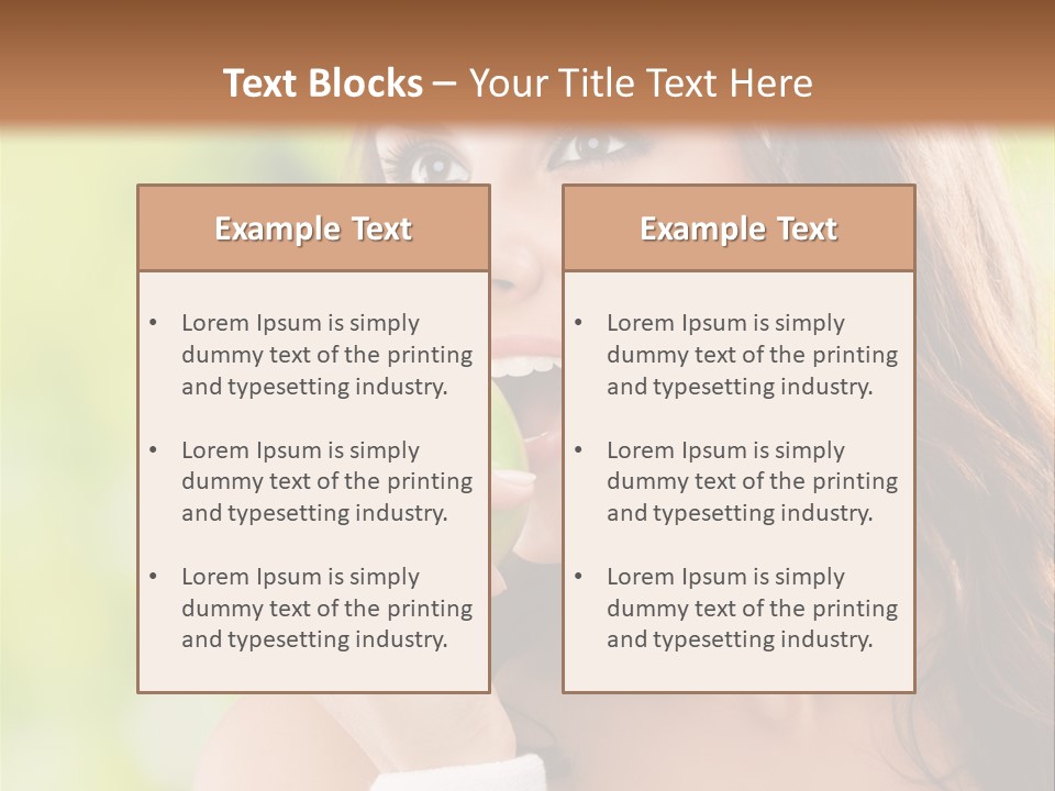 Smiling Healthy Female PowerPoint Template