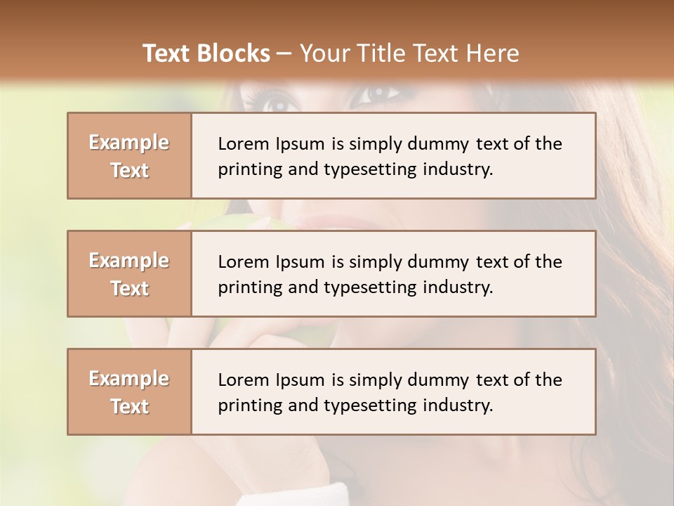 Smiling Healthy Female PowerPoint Template
