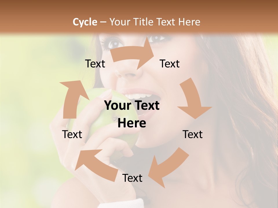 Smiling Healthy Female PowerPoint Template
