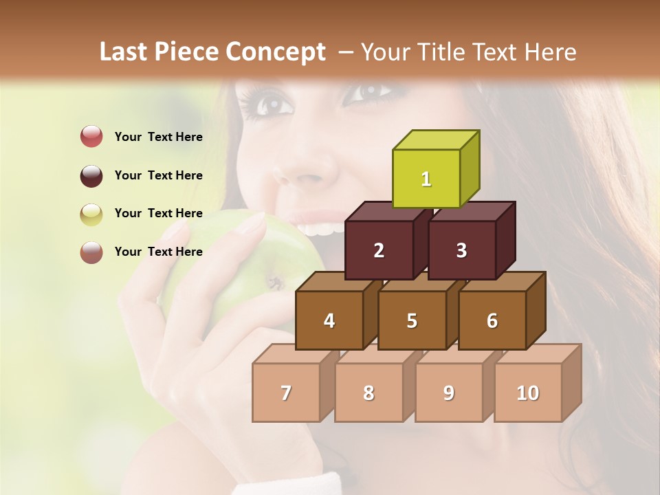 Smiling Healthy Female PowerPoint Template