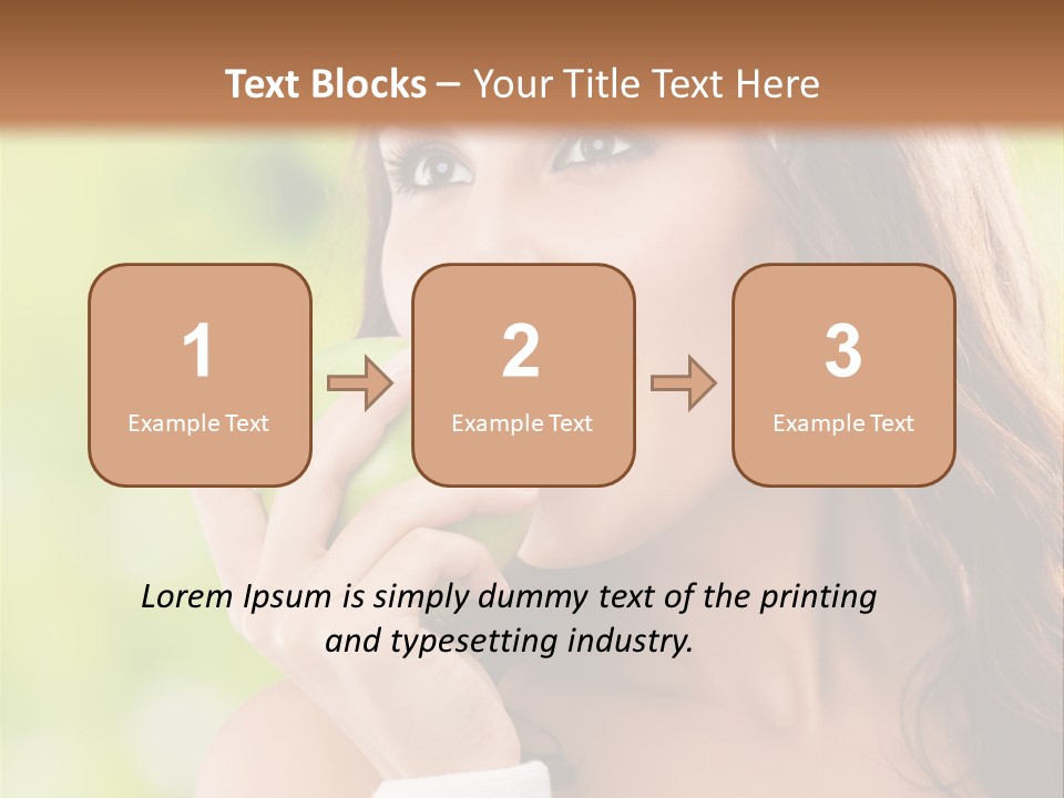 Smiling Healthy Female PowerPoint Template