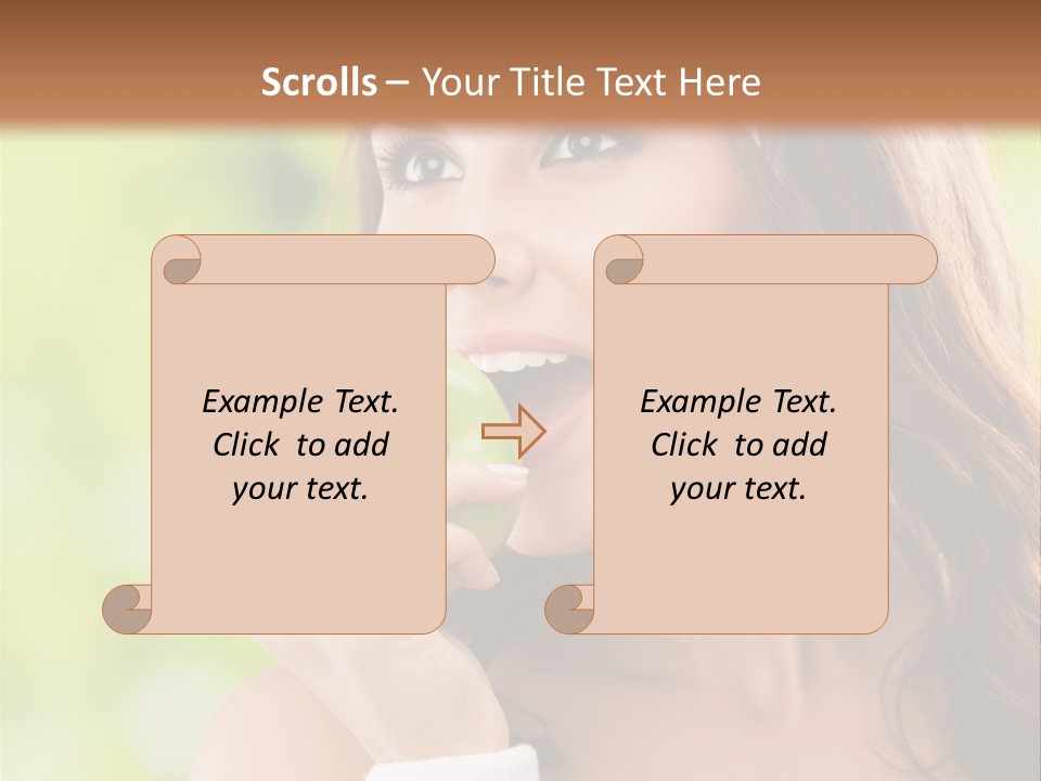 Smiling Healthy Female PowerPoint Template
