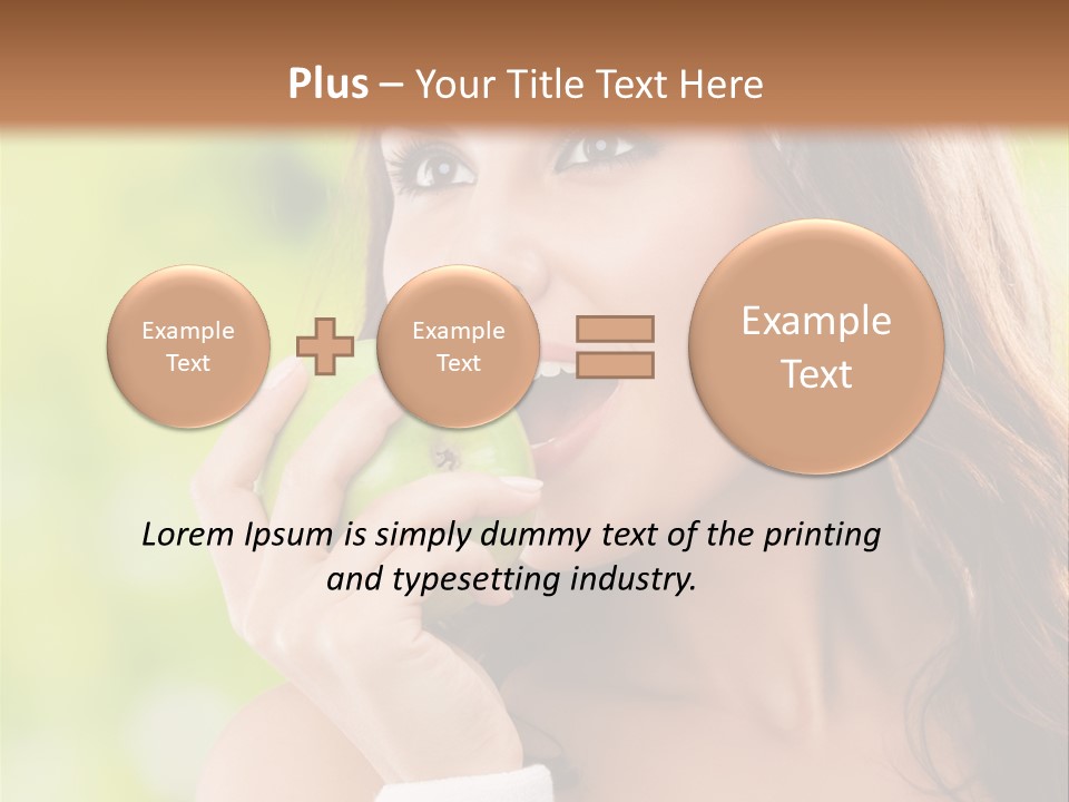 Smiling Healthy Female PowerPoint Template