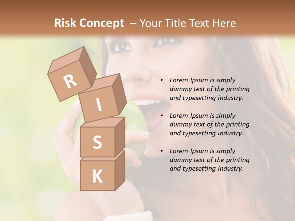 Smiling Healthy Female PowerPoint Template