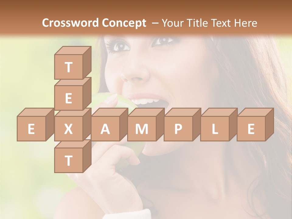 Smiling Healthy Female PowerPoint Template