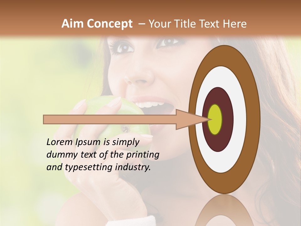 Smiling Healthy Female PowerPoint Template