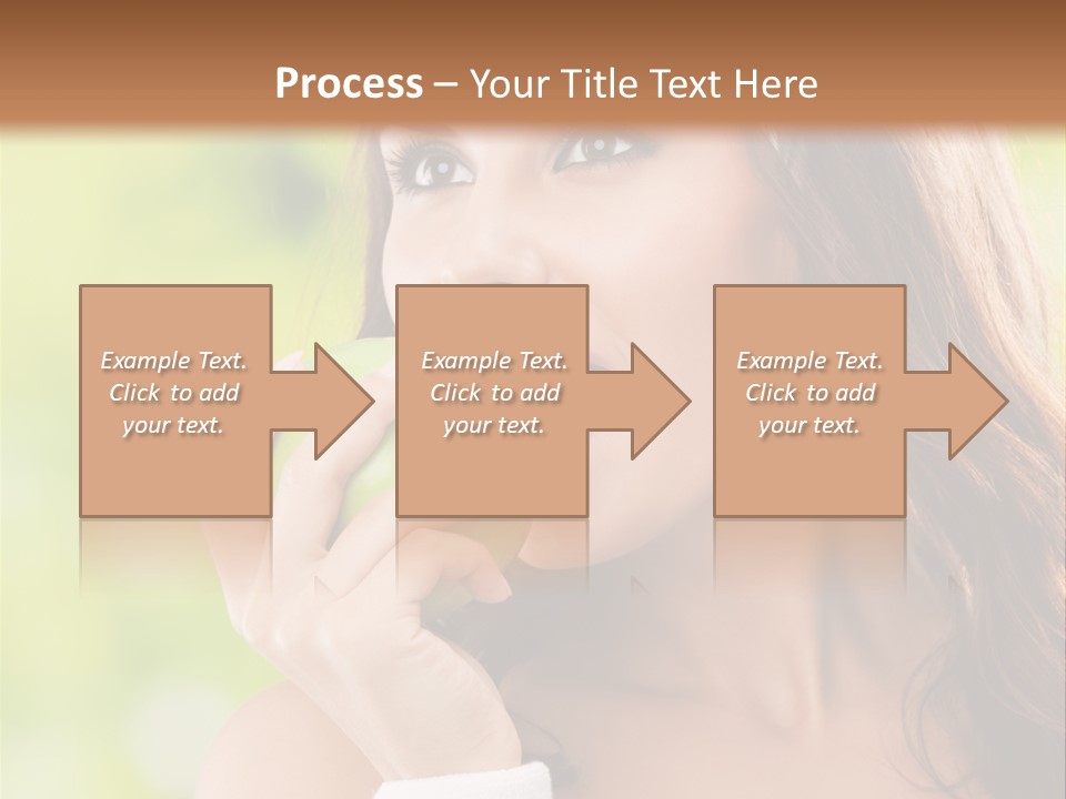 Smiling Healthy Female PowerPoint Template