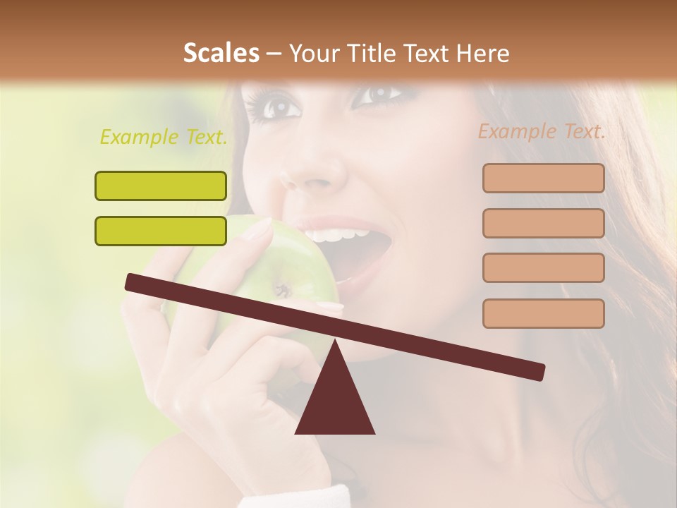 Smiling Healthy Female PowerPoint Template