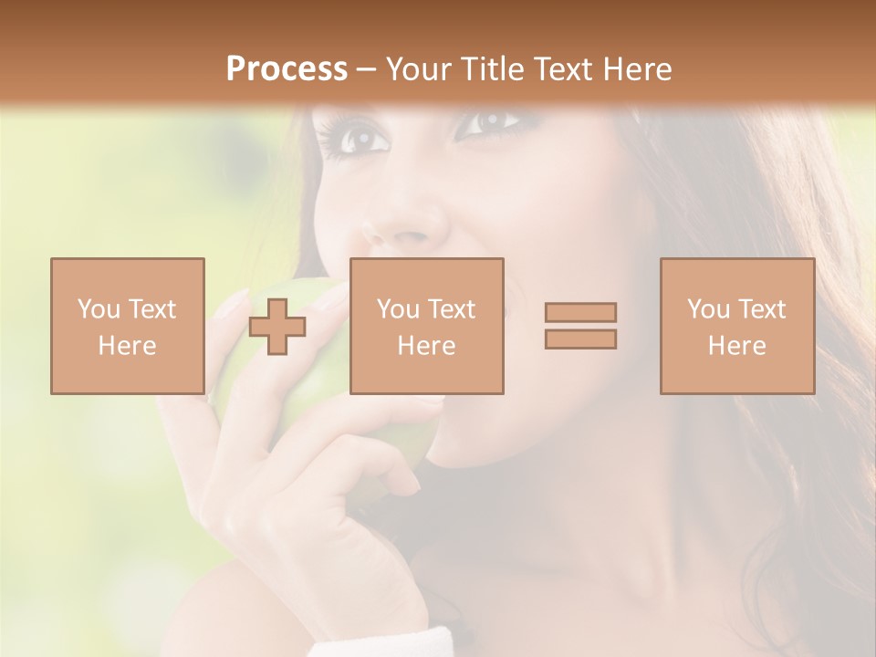 Smiling Healthy Female PowerPoint Template