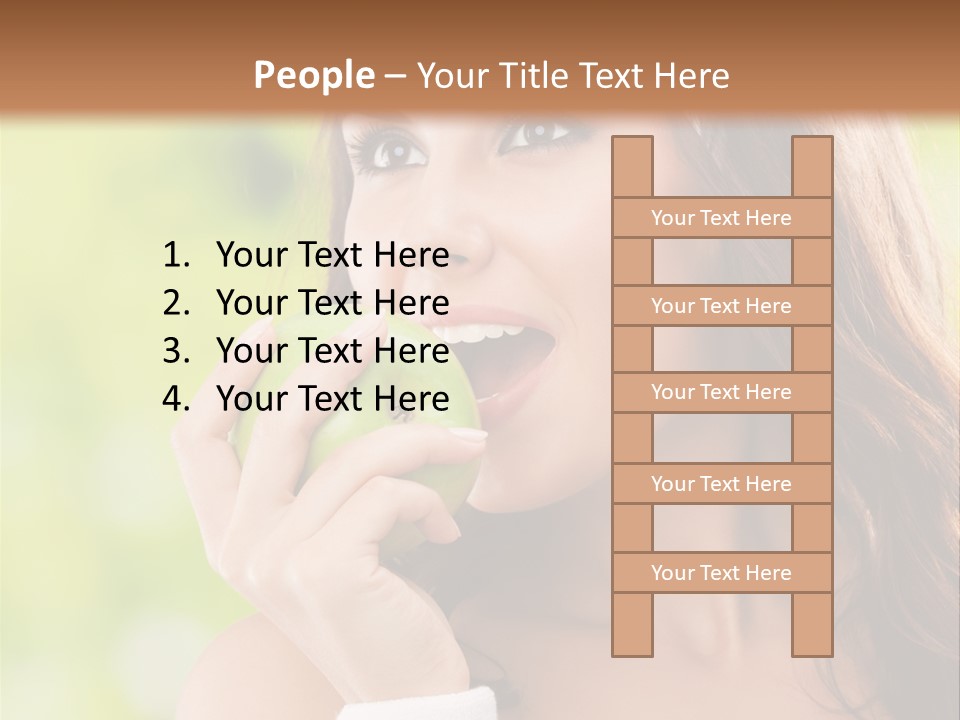 Smiling Healthy Female PowerPoint Template
