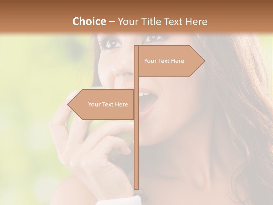 Smiling Healthy Female PowerPoint Template