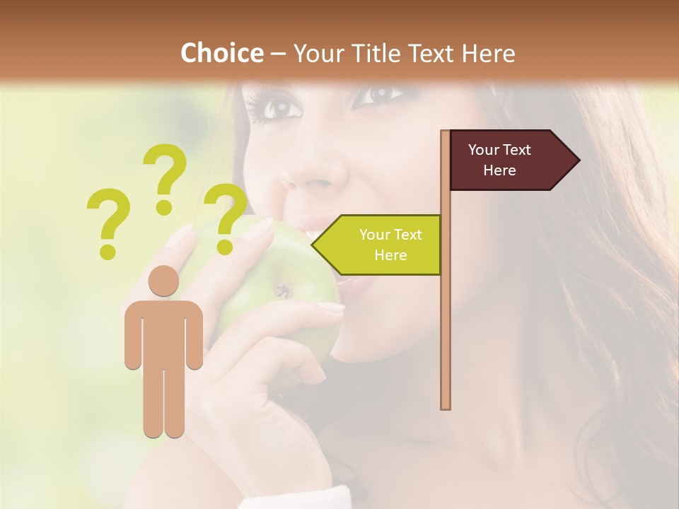 Smiling Healthy Female PowerPoint Template