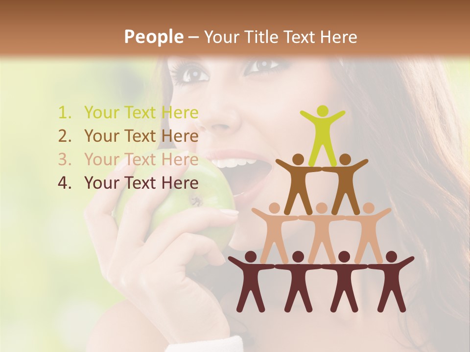 Smiling Healthy Female PowerPoint Template