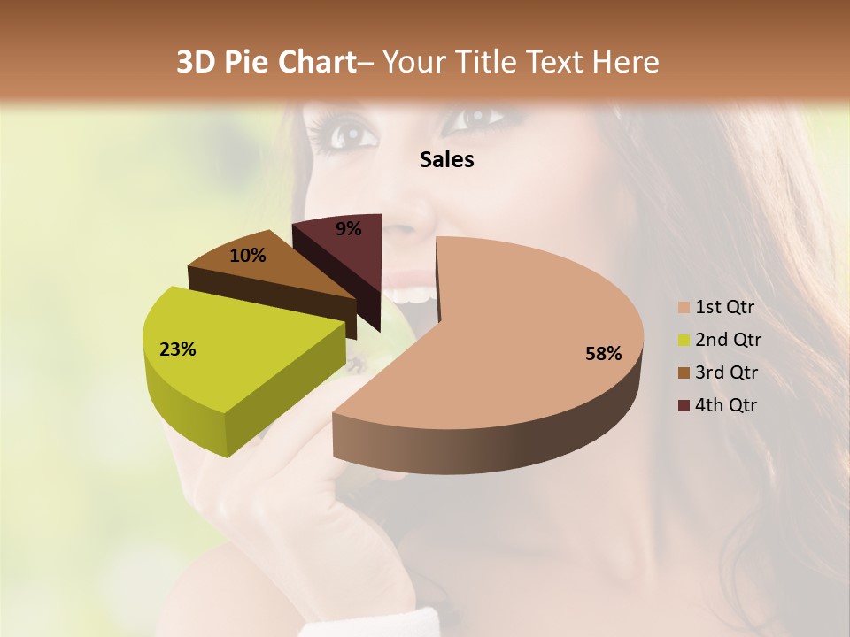 Smiling Healthy Female PowerPoint Template