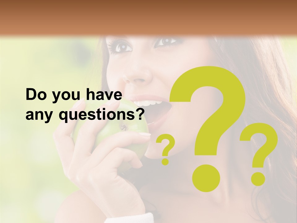 Smiling Healthy Female PowerPoint Template