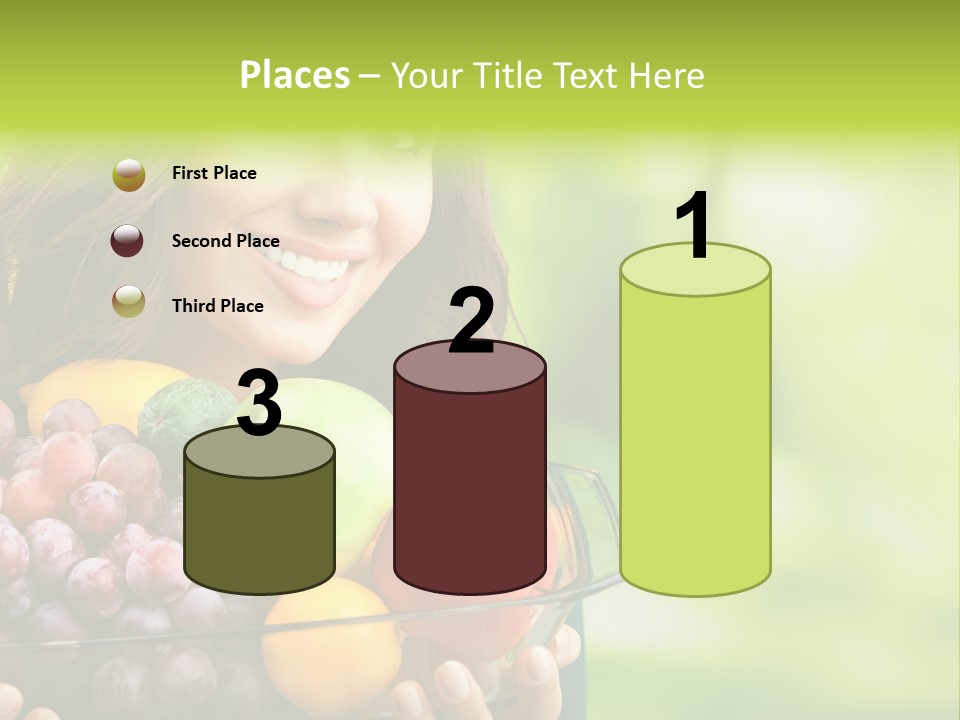 Vegetarian Looking At Camera Copyspace PowerPoint Template