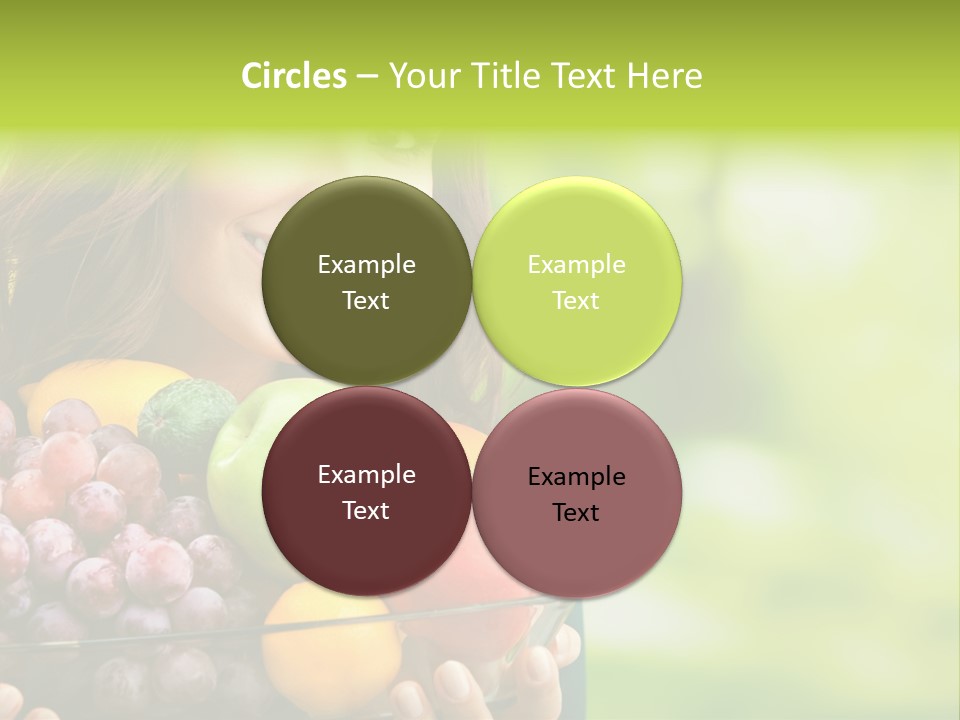 Vegetarian Looking At Camera Copyspace PowerPoint Template