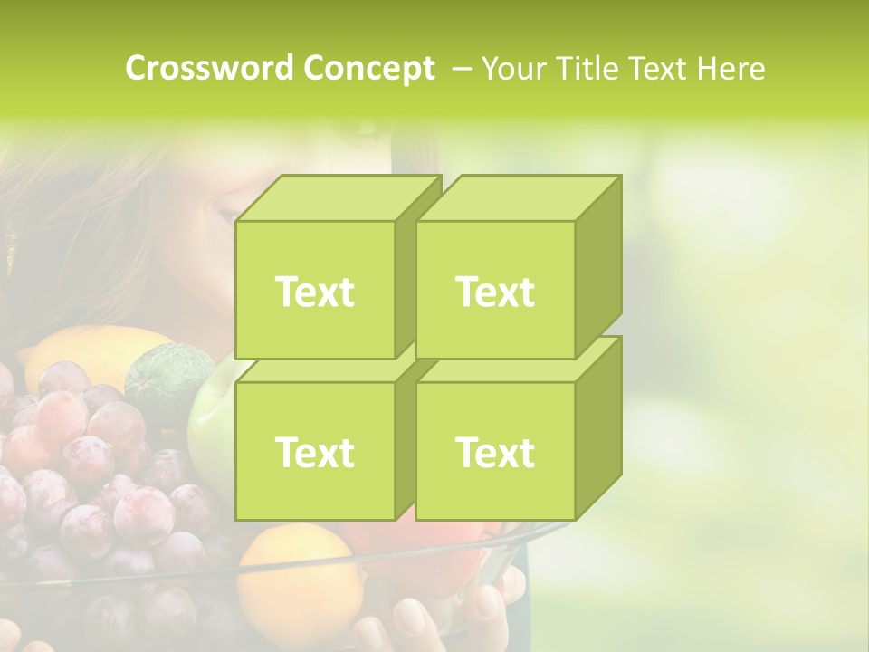 Vegetarian Looking At Camera Copyspace PowerPoint Template