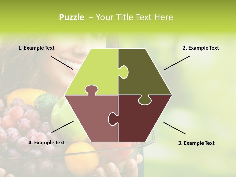 Vegetarian Looking At Camera Copyspace PowerPoint Template