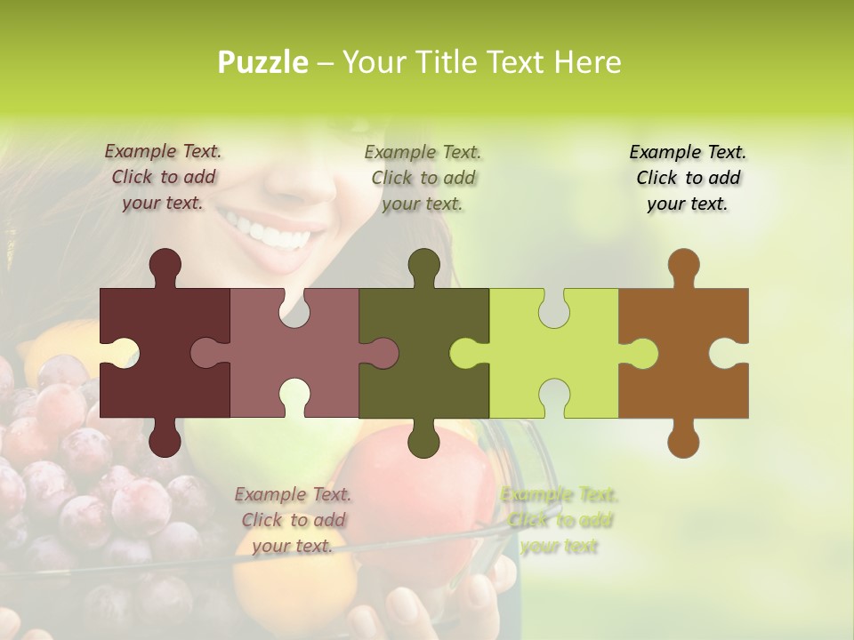 Vegetarian Looking At Camera Copyspace PowerPoint Template