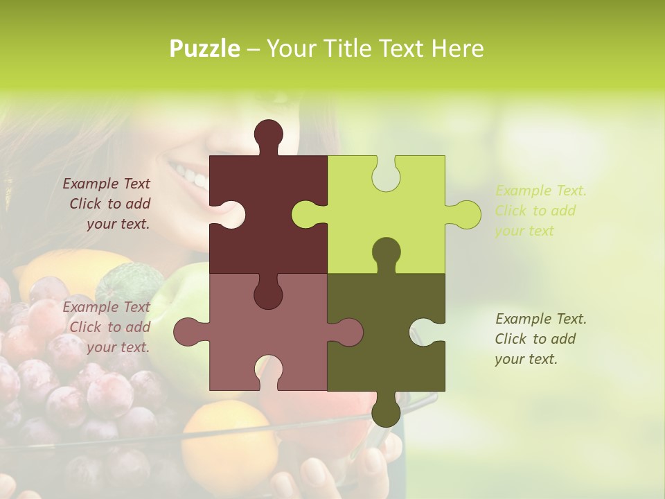 Vegetarian Looking At Camera Copyspace PowerPoint Template