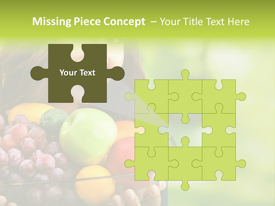 Vegetarian Looking At Camera Copyspace PowerPoint Template